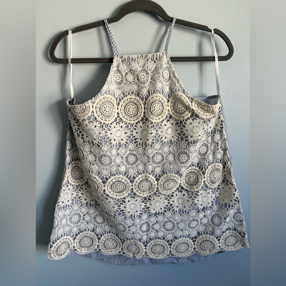 Doe & Rae Cream Lace Camisole Top